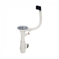 Válvula Inox + sifão 1 pia para lava-louças Ø 115 mm - 1