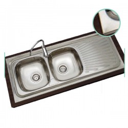 Lava-louças AIR-M3120 de pousar 2 pias+escorredor 120 X 60 - 3