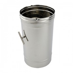 Tubo de chaminé c/registo em Inox simples 50cm - 1