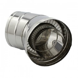 Curva 45º para chaminé em Inox parede dupla - 2