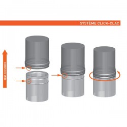 Tubo rígido Inox parede dupla isolado 33 cm - 4