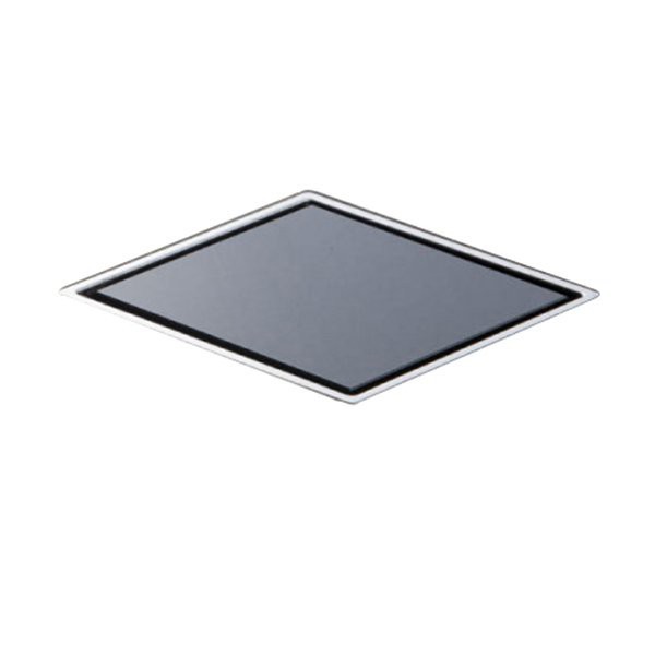 Sifão de duche em Inox e vidro preto 10x10 PREMIUM LINE - 2