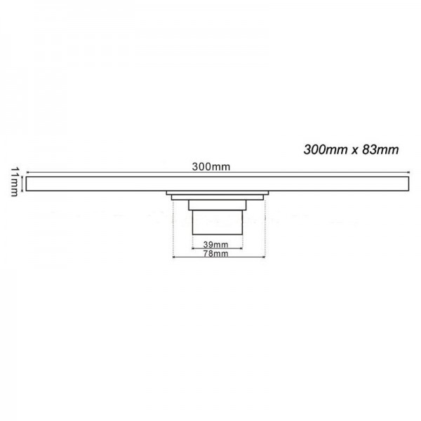 Sifão de duche em Inox e vidro preto 10x10 PREMIUM LINE - 4