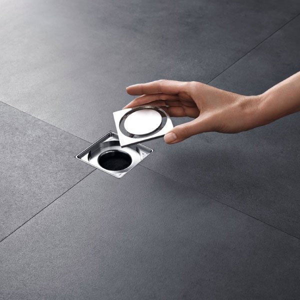 Sifão de duche com grelha em Inox 15 x 15 - 5