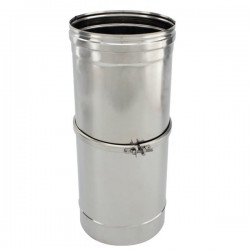 Tubo de chaminé extensível em Inox simples 38/56cm - 1