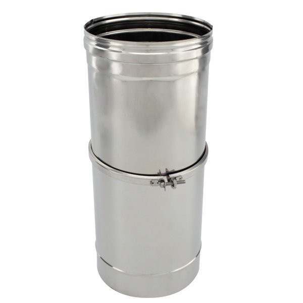 Tubo de chaminé extensível em Inox simples 38/56cm - 1