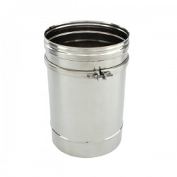 Tubo de chaminé extensível em Inox simples 38/56cm - 2