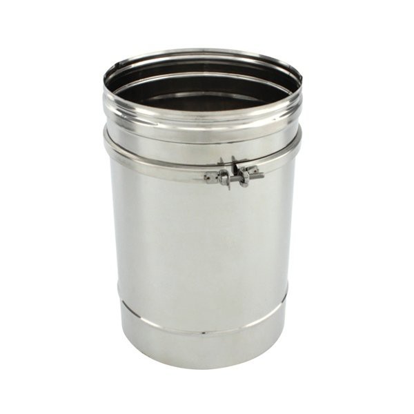 Tubo de chaminé extensível em Inox simples 38/56cm - 2
