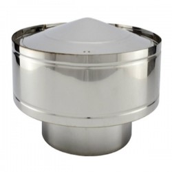 Chapéu anti-chuva/retorno para chaminé em Inox simples - 1